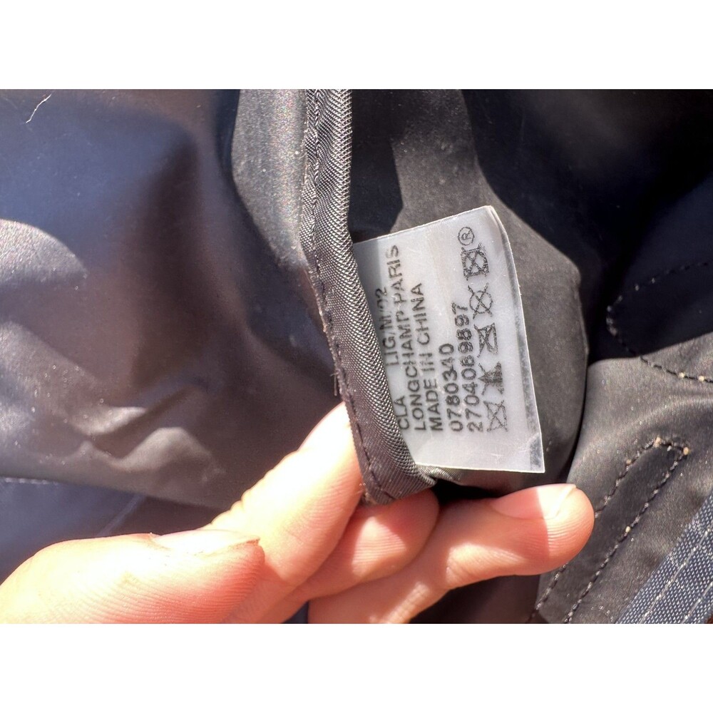 Longchamp Le Pliage Cabas Tote Large Navy Dark Blue Open Top Nylon SEE PHOTOS - Picture 10 of 10
